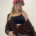 cardigan con bottoni drill